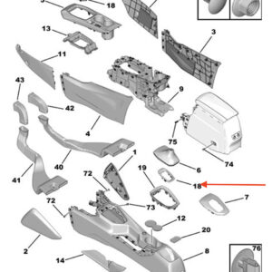 PEUGEOT 2008 Gearshift Lever Gaiter 98303672DX ORIGINAL