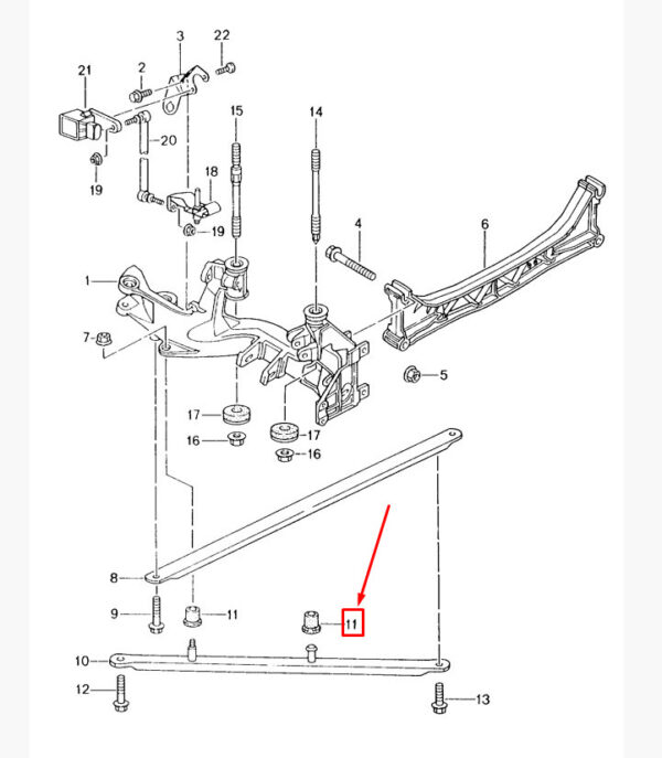 PORSCHE CARERRA 911 996 Rear Axle Transverse Strut Bush 99633138500 ORIGINAL - Image 4