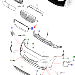 JAGUAR I-PACE X590 Radiator Grille Surround T4K12143 ORIGINAL