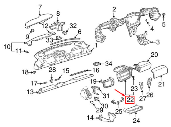 PORSCHE 911 996 Carrera Front Radio Support Frame 99655213105C53 ORIGINAL - Image 2