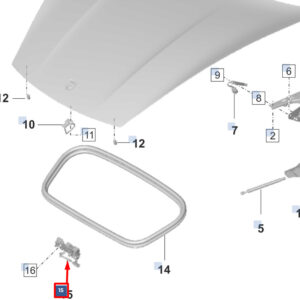 PORSCHE Taycan Front Bonnet Hood Lid Lock PAD823509 ORIGINAL