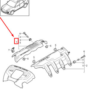 PORSCHE CAYENNE 92A Ignition Coil Secondary Pump Cover 95811005801 ORIGINAL