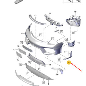 PORSCHE BOXSTER SPYDER 982 Front Bumper Right Spoiler 982807514OK1 ORIGINAL