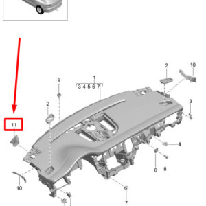 PORSCHE MACAN 95B Vehicle Chassis Number Plate Holder 95B857155 ORIGINAL