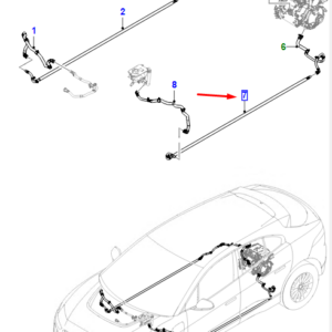 JAGUAR I-PACE X590 Left Under Floor Hose T4K9960 ORIGINAL