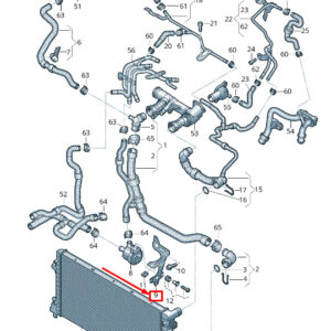 SKODA RAPID NH Engine Additional Coolant Pump Bracket 6C0121093C ORIGINAL