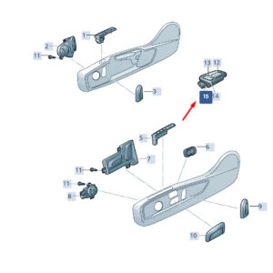 SKODA SUPERB MK3 Front Seat Switch 3V29597859B9 ORIGINAL