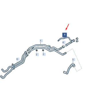 SKODA SUPERB MK3 Coolant Hose 5Q0815369 ORIGINAL