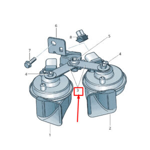 SKODA KODIAQ NS Fanfare Spring Shackle 6RF951107 ORIGINAL