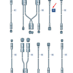 SKODA SUPERB MK3 Aerial Cable 3V9035572A ORIGINAL