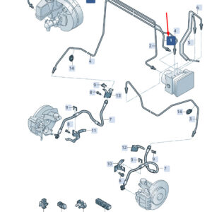 SKODA SUPERB MK3 Brake Pipe RHD 3Q2614739 ORIGINAL