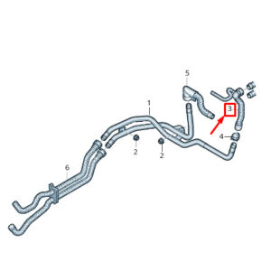 SKODA YETI 5L Engine Coolant Hose 5K0815369D ORIGINAL