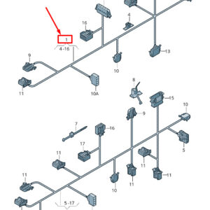 SKODA SUPERB MK2 3T Air-Conditioning Wiring Set LHD 3C1971566AF ORIGINAL