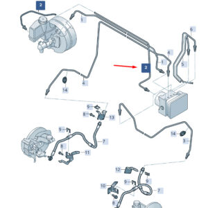 SKODA SUPERB MK3 Brake Pipe RHD 3Q2614740 ORIGINAL