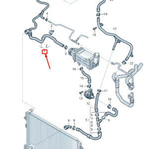 SKODA KAMIQ Coolant Hose With Quick Release Coupling 2Q0122101CD ORIGINAL