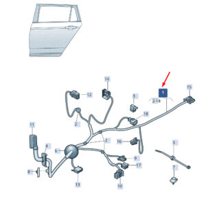 SKODA SUPERB MK3 Rear Left Door Wiring Set 3V0971693A ORIGINAL