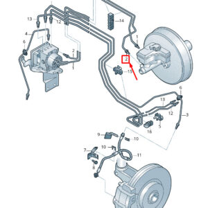 SKODA OCTAVIA 5E MK3 Front Brake Line RHD 5Q2614740A ORIGINAL