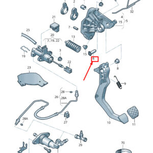SKODA RAPID NH Bracket Bearing Shaft 6R0721325 ORIGINAL