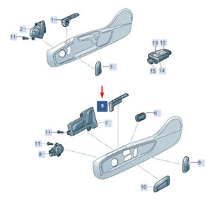 SKODA SUPERB MK3 Front Seat Memory Switch 3V09597699B9 ORIGINAL