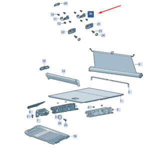 SKODA SUPERB MK3 Boot Tie-Down Eye Right Front Mounting 3V9861252B ORIGINAL