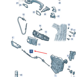 SKODA SUPERB MK3 Front Door Bowden Cable 3V0837085 ORIGINAL