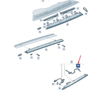 SKODA SUPERB MK3 Rear Water Jet 3V0955993 ORIGINAL