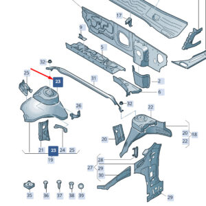 SKODA SUPERB MK3 Front Strut Dome Cover Reinforcement 3Q0809131A ORIGINAL