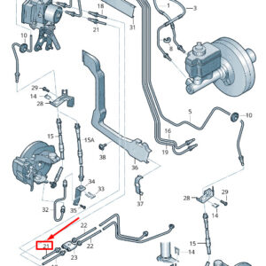SKODA SUPERB MK2 3T Front Right Brake Line LHD 3T1614726B ORIGINAL