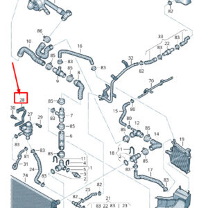 SKODA SUPERB MK2 3T Additional Coolant Pump Bracket 03H121079 ORIGINAL