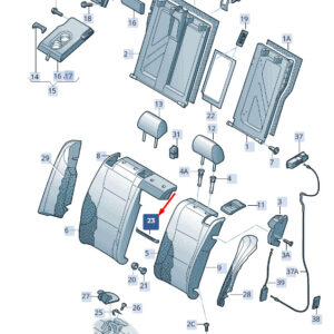 SKODA SUPERB MK3 Rear Seat Backrest Securing Strip 8V0885771 ORIGINAL