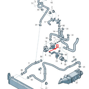 SKODA RAPID NH Engine Coolant Hose Bracket 6C0121093J ORIGINAL