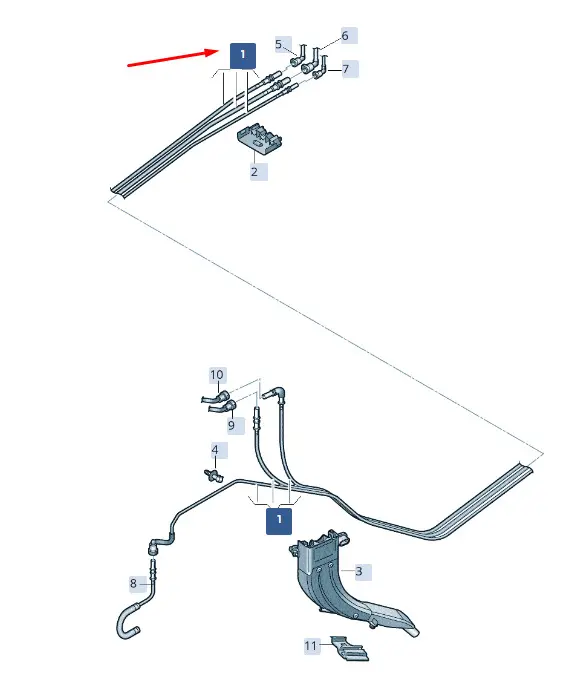 SKODA SUPERB MK3 Fuel Line Set 3Q0200059DG ORIGINAL