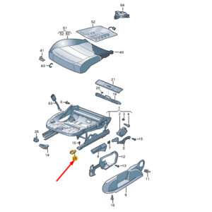 SKODA ENYAQ iV Front Left Seat Left Guide Rail Cover 8W08813474PK ORIGINAL