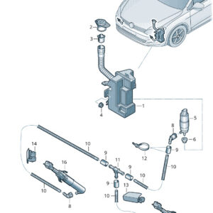 SKODA OCTAVIA 5E MK3 Headlamp Washer Hose 5E0955970E ORIGINAL