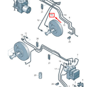 SKODA RAPID NH Brake Pipe LHD 6RU614739G ORIGINAL