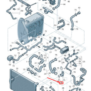 SKODA SUPERB MK2 3T Engine Quick Acting Coupling 1K0122291Q ORIGINAL