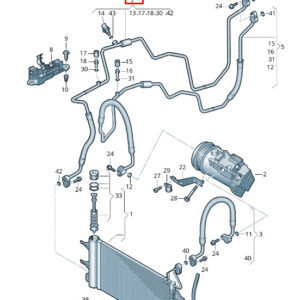 SKODA RAPID NH A/C Refrigerant Line LHD 6R1820741N ORIGINAL
