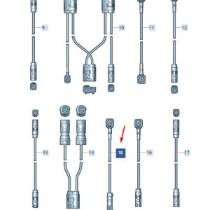 SKODA SUPERB MK3 Aerial Cable 3V9035572B ORIGINAL