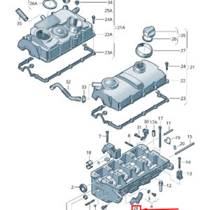 SKODA SUPERB MK2 3T Engine Cylinder Head Bracket 03G103941M ORIGINAL