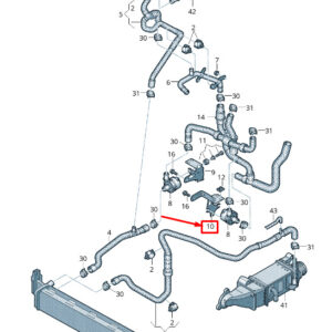 SKODA RAPID NH Engine Coolant Hose Bracket 6C0121093K ORIGINAL