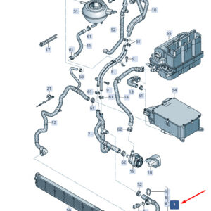 SKODA SUPERB MK3 Coolant Hose 5WA121049N ORIGINAL