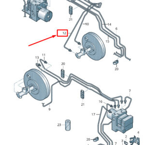 SKODA RAPID NH Brake Pipe LHD 6RU614740E ORIGINAL