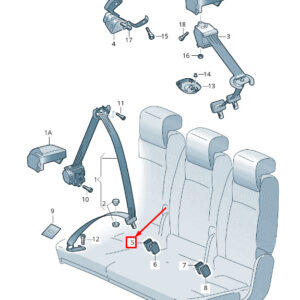 SKODA KAROQ NU7 Rear Seat Belt Buckle 57A857753 MNB 57A857753MNB ORIGINAL