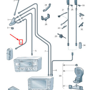SKODA OCTAVIA 5E MK3 Aerial Cable 5E9035723B ORIGINAL