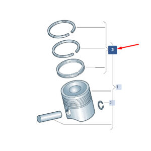 SKODA SUPERB MK3 Piston Rings Set 04E198151 ORIGINAL
