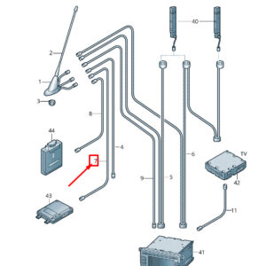 SKODA SUPERB II 3T Aerial Cable 3T0035723D ORIGINAL