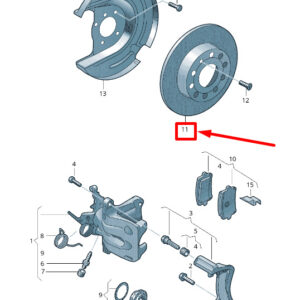 SKODA OCTAVIA 5E MK3 Rear Brake Disc 5Q0615601S ORIGINAL