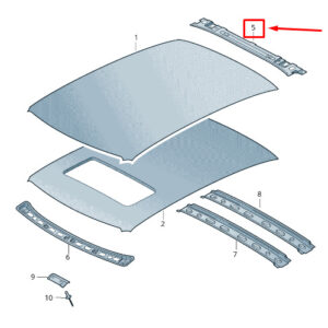 SKODA SUPERB MK2 3T Rear Roof Reinforcement 3T9817983 ORIGINAL