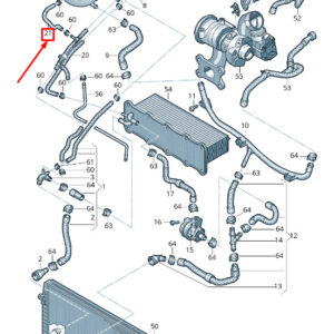 SKODA OCTAVIA 5E MK3 Reservoir Vent Hose 5Q0121447P ORIGINAL