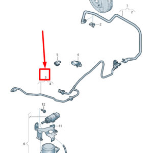 SKODA OCTAVIA 5E MK3 Vacuum Hose With Non-Return Valve 5Q0612041BT ORIGINAL